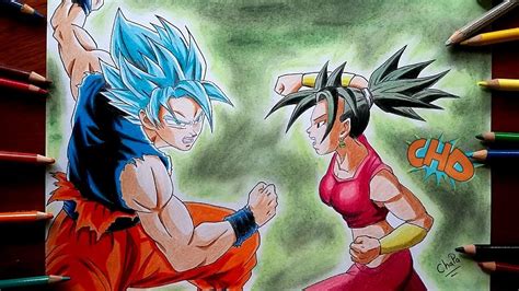 Dibujando a GOKU Ssj Blue vs KEFLA/ Drawing KEFURA vs GOKU BLUE Dragon Ball Super 115 - YouTube