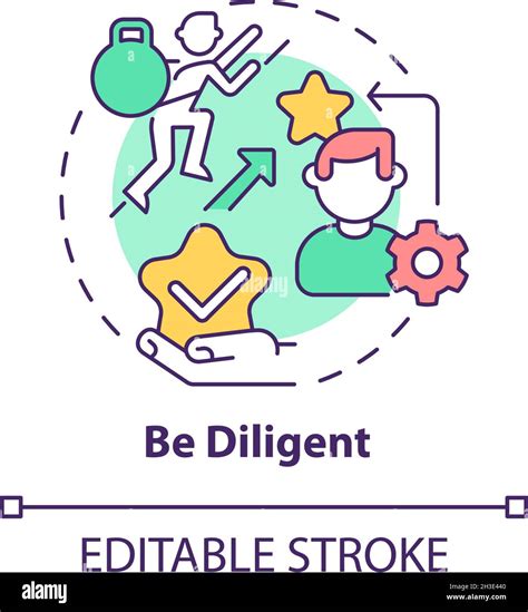 Be diligent concept icon Stock Vector Image & Art - Alamy