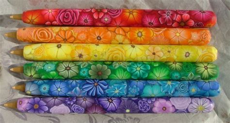 Beautiful Millefiori Floral Polymer Clay by PolymerClayCreations