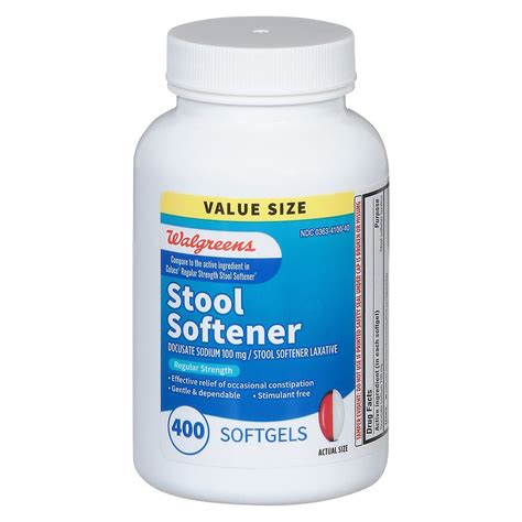 Walgreens Stool Softener 100 mg Softgels | Walgreens