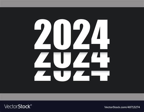 2024 number design template Royalty Free Vector Image