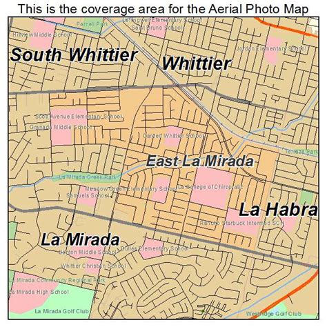 Chilly La Mirada California Map Concept - World Map Colored Continents