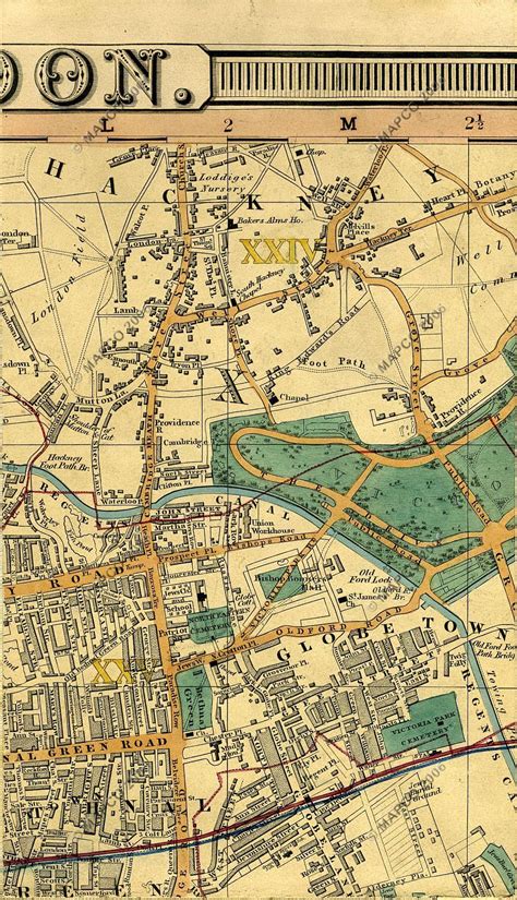 Map Of London 1850 - Cross's New Plan Of London 1850.