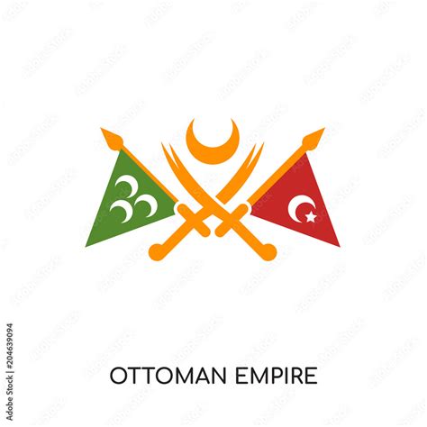 ottoman empire logo isolated on white background , colorful vector icon ...