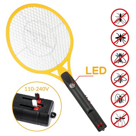 Electric Fly Swatter, Fly Killer and Zapper Racket for Indoor and ...