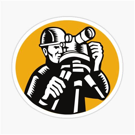 "Land Surveyor" Sticker for Sale by Engineer-Merch | Redbubble