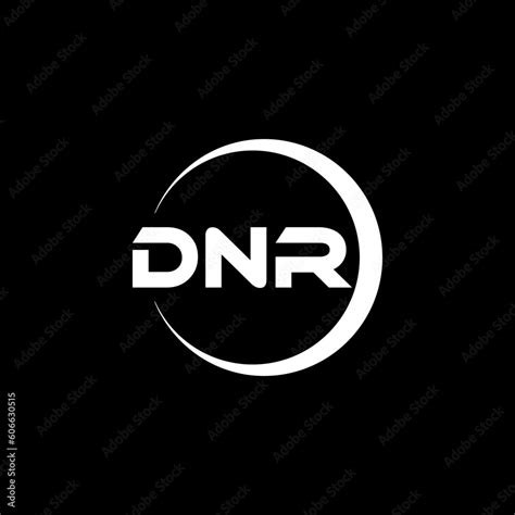 DNR letter logo design with black background in illustrator, cube logo, vector logo, modern ...