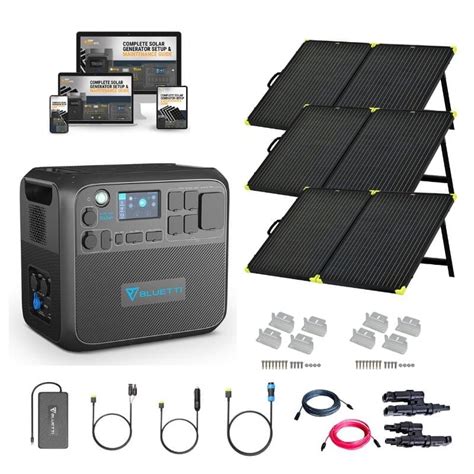 Bluetti AC200 Max Solar Kits & Generator