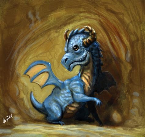 Little Blue Dragon by Okan Bülbül : r/AdorableDragons