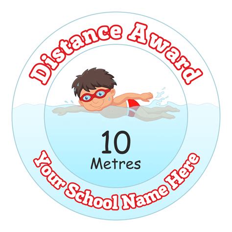 Swimming Distance Award - 10 Metres - Boys