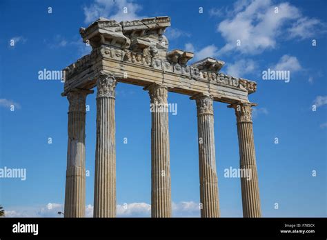 Apollo temple in Side ancient ruins Turkey Stock Photo - Alamy