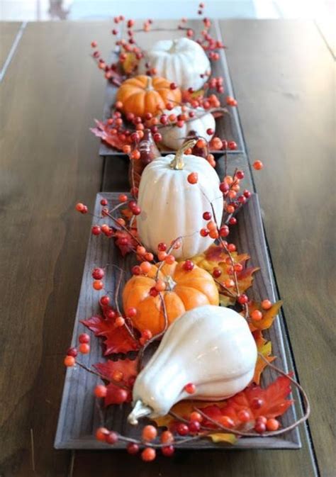 Fall Table Centerpieces Diy Mini Pumpkins