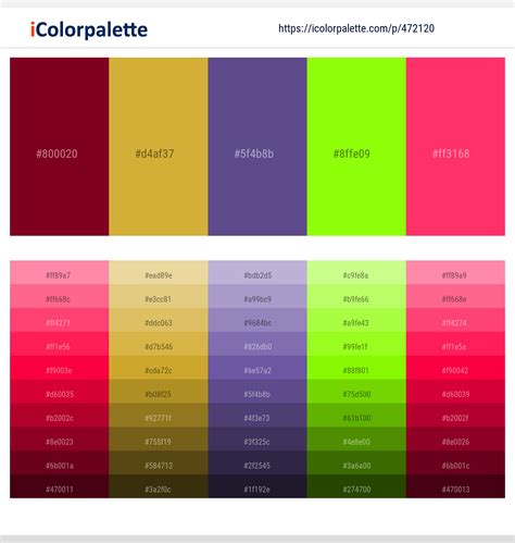 3 Latest Color Schemes with Maroon And Chartreuse Color tone ...