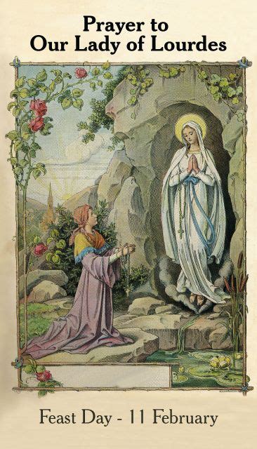 February 11th: Feast of Our Lady of Lourdes... | Holy Cards of Mary | Pinterest | February 11