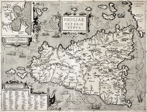 Sicily old map with Syracuse detail ⬇ Stock Photo, Image by © marzolino ...