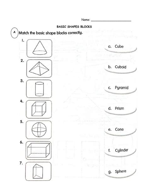 Basic shape blocks worksheet | Matter worksheets, States of matter ...