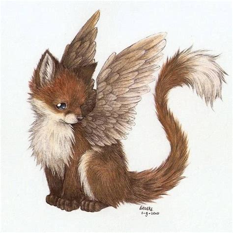 Adorable Fox with Wings