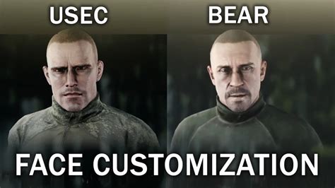 Escape From Tarkov Face Customization USEC and BEAR (How to Customize ...