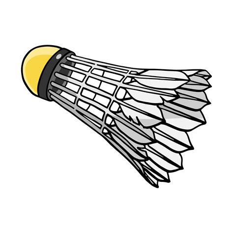 Vector color illustration, badminton shuttlecock 10582487 Vector Art at ...