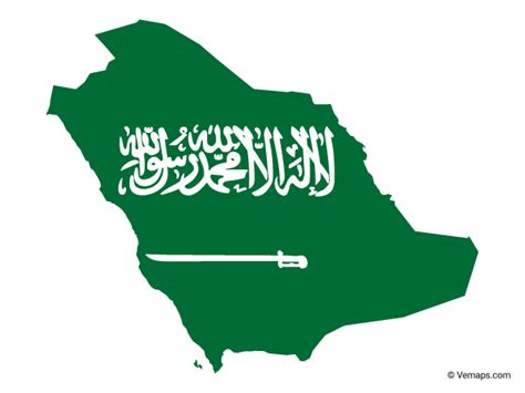 Flag Map of Saudi Arabia | Free Vector Maps Ksa Saudi Arabia, Saudi ...