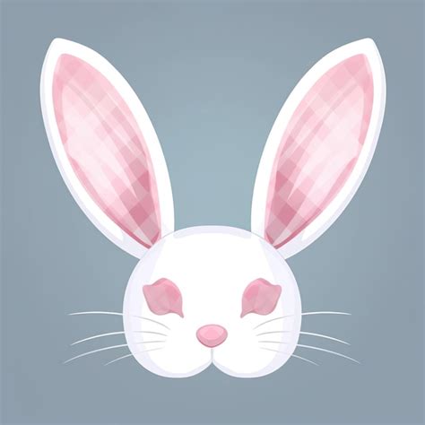 Premium AI Image | Set bunny rabbit white ears