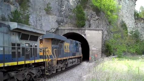 2 CSX Trains Through Tunnel 18 - YouTube