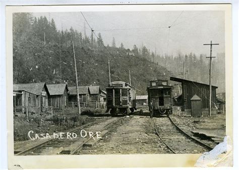 Trollys and a caboose at the far eastern end of the line in Cazadaro ...