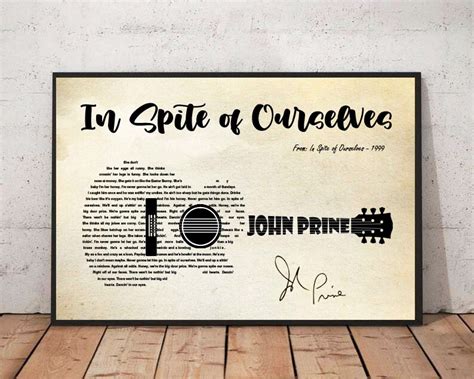 John Prine In Spite of Ourselves Lyrics Poster Unframe | Etsy