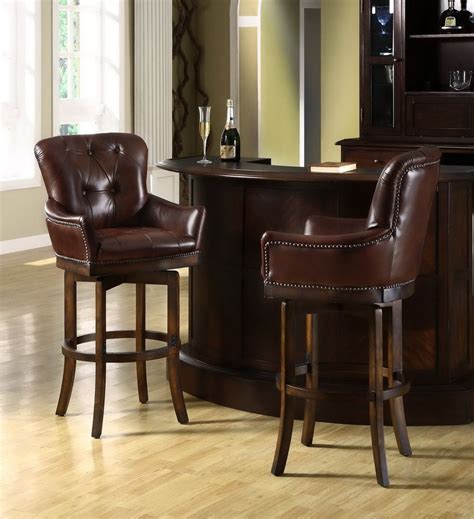 Full Grain Leather Bar Stools | Foter