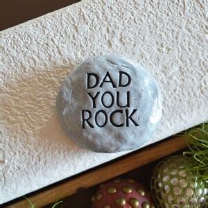 Gift for Dad / Funny Dad Gifts / Birthday Gift for Dad / Dad You Rock Stone / Paperweight Desk ...