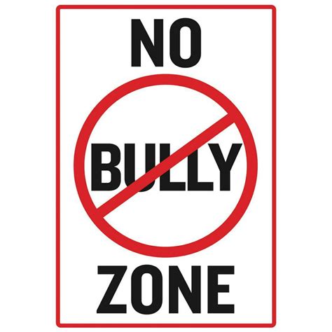 No Bully Zone Classroom Poster - 13x19 - Walmart.com - Walmart.com