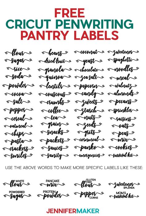 DIY Pantry Labels on a Cricut Joy, Explore, or Maker! | Diy pantry labels, Pantry labels, Cricut