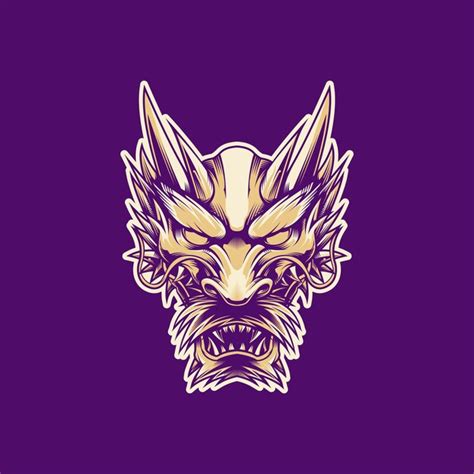 Premium Vector | Old dragon japanese style