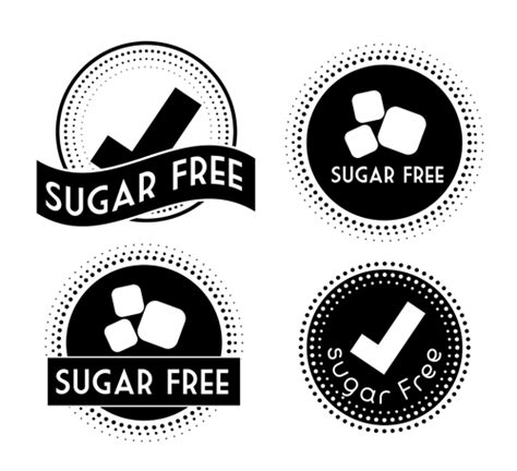 Vector sugar labels design material 01 free download