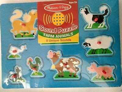 4. Melissa & Doug Sound Puzzle Farm Animals 8 Unique Sounds, Unopened 772079150 | eBay