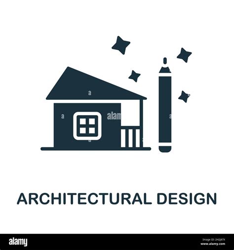 Architectural Design icon. Monochrome sign from graphic design collection. Creative ...