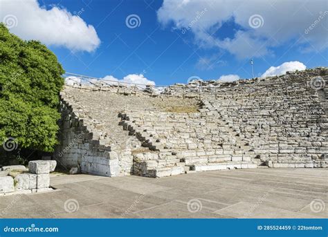 The Greek Theater of Segesta, Sicily, Italy Stock Image - Image of ...