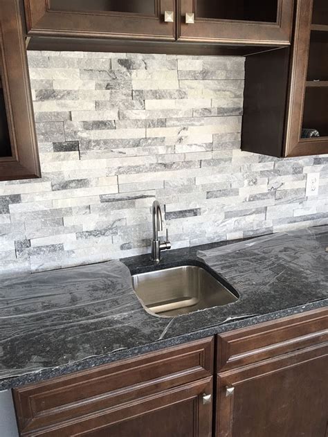 Adding Elegance To Your Kitchen With Stacked Stone Backsplash Tile ...