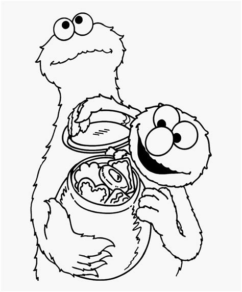 Baby Cookie Monster Coloring Pages