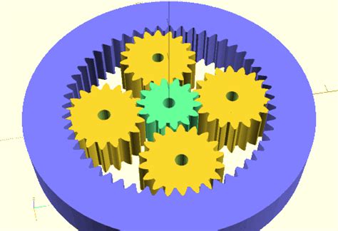 Animated planetary gears