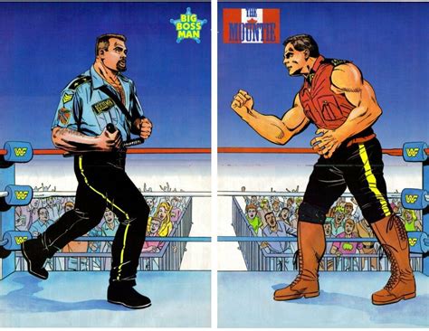 Big Boss Man vs The Mountie.... illustrated | Big boss man, Old wwf wrestlers, Wwe legends