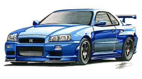 How To Draw A Nissan Skyline We have previously shown you how to draw a ...