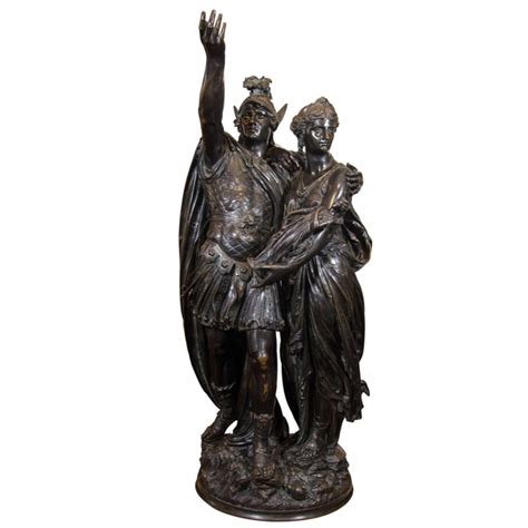 Large Outdoor Garden Bronze Helen and Paris Greek Mythology Sculpture