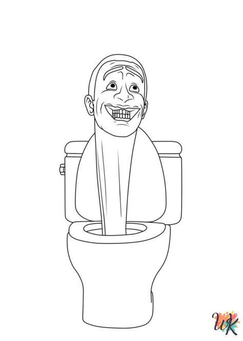 Skibidi Toilet Coloring Pages For Kids - ColoringPagesWK