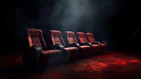 Movie Theater Setting With Comfortable Seats And Blank Screen 3d Rendered Concept Background ...