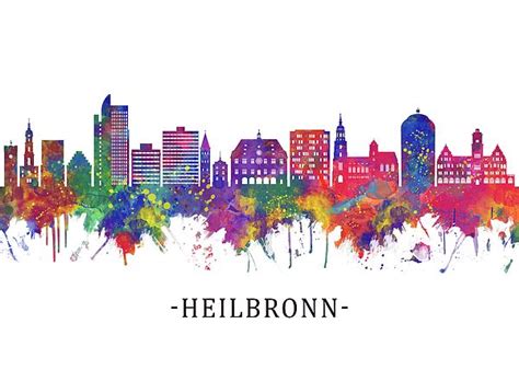 Heilbronn Germany Skyline by NextWay Art | Poster prints, Metal posters, Metal posters design