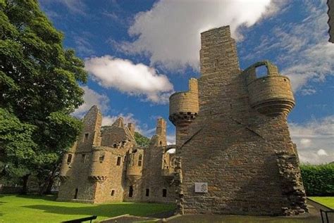 The ruins of the Earl's Palace, Kirkwall lie near St Magnus Cathedral ...