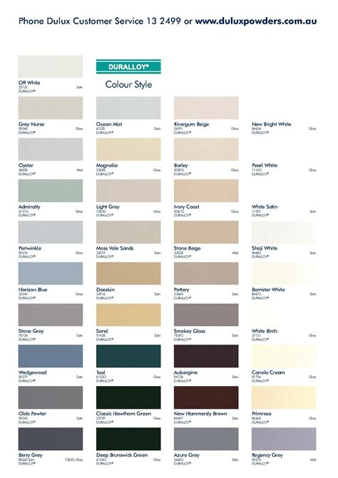 Metallic Spray Paint Color Chart