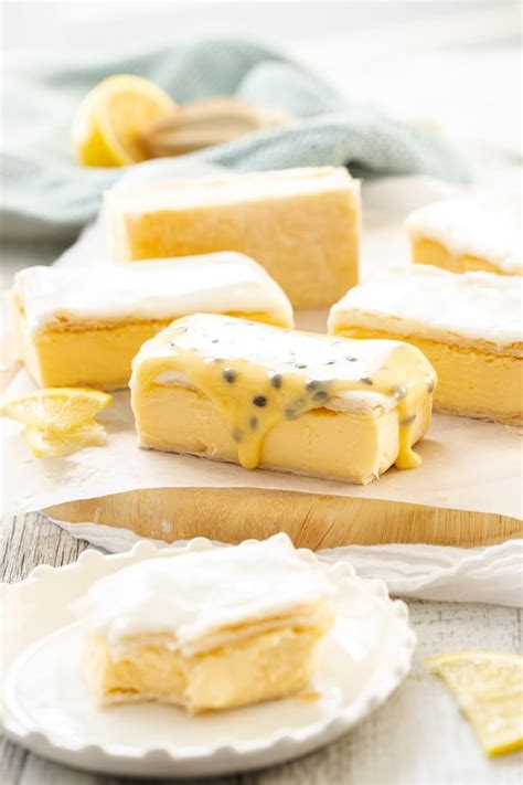 Lemon Vanilla Custard Slice - Sugar Salt Magic