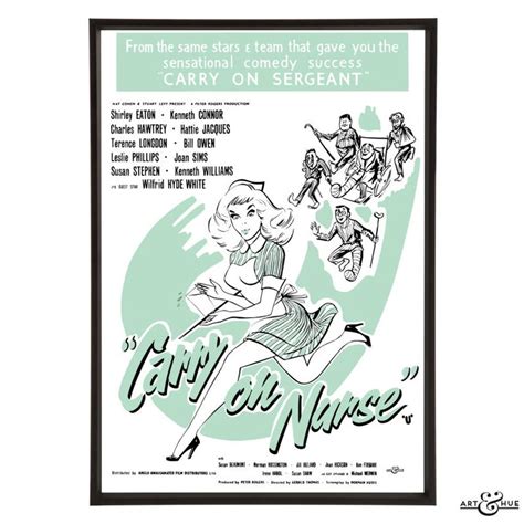 Carry On Nurse pop art of the movie poster from the 1959 | Etsy